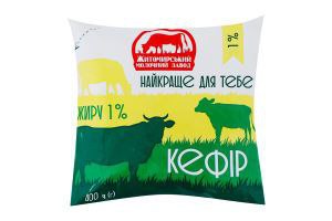 Кефір 1% 400 г ЖМЗ фас.